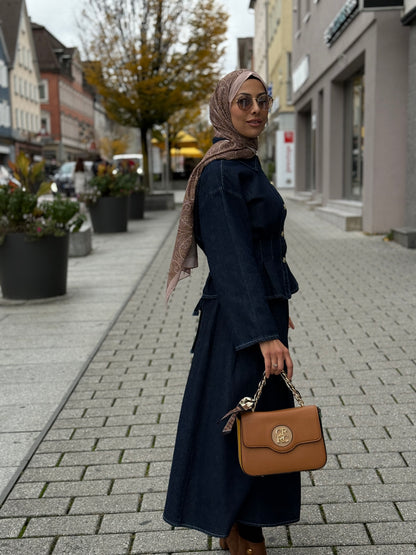 Meri Store Denim‑Zweiteiler – Dunkelblau